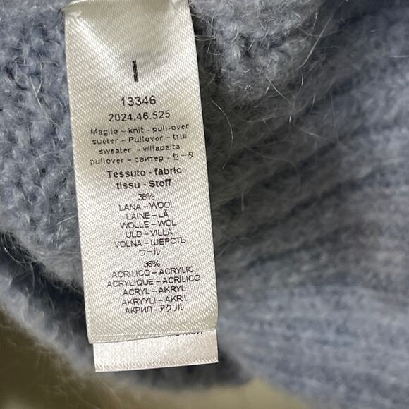 Forte Forte Stretch Brushed Wool Mohair Cardigan in Blue Ciel Sz 1 US S - Picture 7 of 9